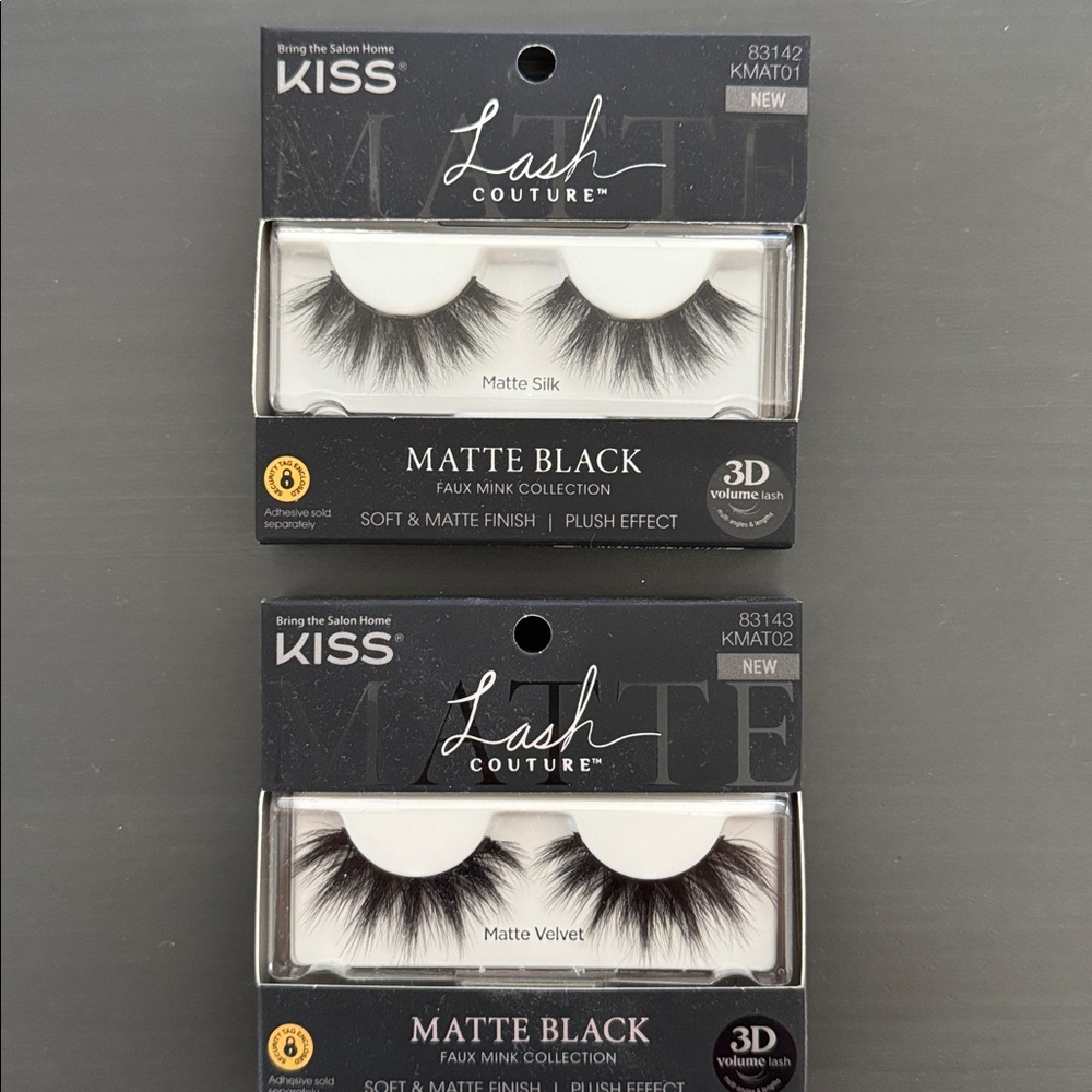 KISS Lash Couture Matte Black Faux Mink Collection 2 Sets